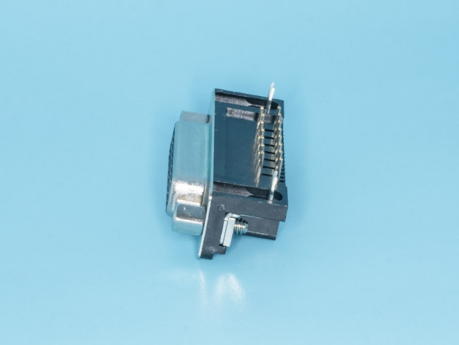 DRB-15FA, Разъем D-SUB 15 контактов, гнездо на плату, прямой угол 7.2мм, тип 2