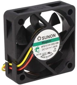 MF50151VX-1000U-G99, Вентилятор осевой, 12В DC, 50x50x15мм, подшипник Vapo, 31,43куб.м/ч, 38,1дБА