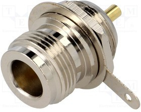 NC-201, Гнездо, N, "мама", прямой, пайка, на панель, позолота