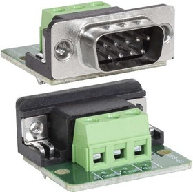 903-4, Сигнальный модуль на плате с разъемом DRB-09MB (вилка) для RS-232 интерфейса, на винтовой клеммный блок, черный/зеленый