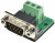 903-4, Сигнальный модуль на плате с разъемом DRB-09MB (вилка) для RS-232 интерфейса, на винтовой клеммный блок, черный/зеленый