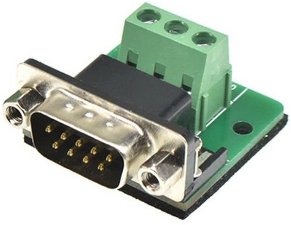 903-4, Сигнальный модуль на плате с разъемом DRB-09MB (вилка) для RS-232 интерфейса, на винтовой клеммный блок, черный/зеленый