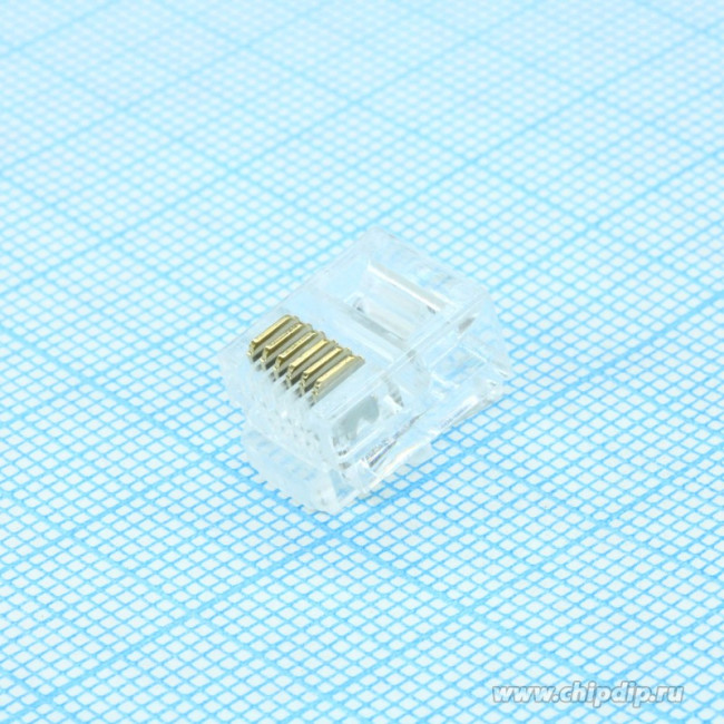 TP6P6C (KLS12-RJ12-6P6C-01), Вилка телефонная