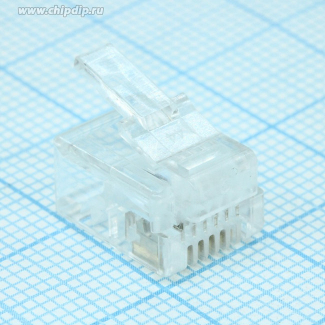 TP6P6C (KLS12-RJ12-6P6C-01), Вилка телефонная