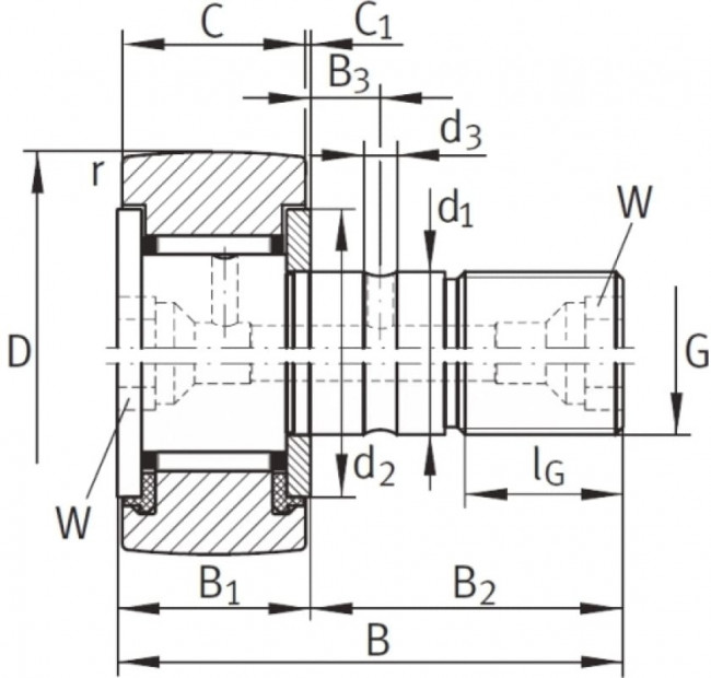 Опорный ролик KRV22-PP