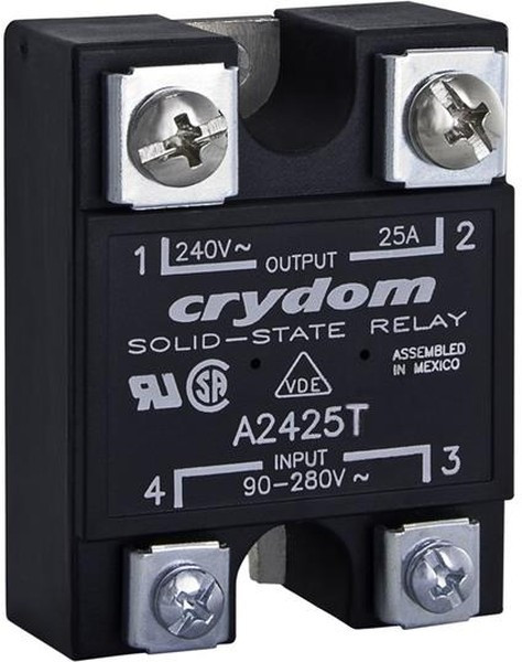 D2425T, Solid State Relays - Industrial Mount SOLID STATE RELAY 24-280 VAC