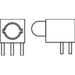 550-2307F, Yellow Right Angle PCB LED Indicator, Through Hole 2.6 V