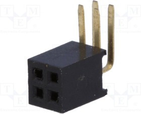 DS1065-14-2X2S8BR, Гнездо, IDC, "мама", PIN 4, угловые 90°, 1,27мм, THT, 2x2, 1А, 30мОм