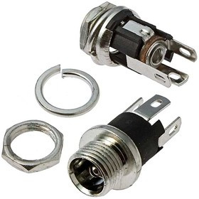 TC-025 2.4mm, Разъём питания штырьковый TC-025 2.4 мм, монтаж на панель