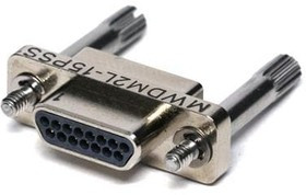 MWDM2L-15PSS1, D-Sub Micro-D Connectors MICR D SLDRCUP CON 15CNT SZ #26 SKT