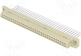 ZDIN-BF-64PW, Вилка, DIN 41612, тип В, "мама", PIN 64, a+b, накруткой, прямой