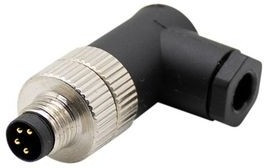 RND 205-01187, Circular Connector, M12, Plug, Straight, Poles - 8, PC Pins, Panel Mount