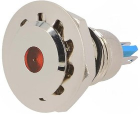 GQ12F-D/O/24, Индикаторная лампа светодиод, плоский, Uраб 24VDC, dотв 12мм