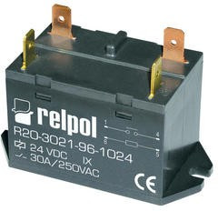 Реле R20-3022-96-5230, 25А, 2NO, 230VAC, FASTON 250, на монтажную панель 2хМ4