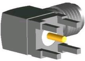 SMA-11-TGN-RP, Разъем SMA, гнездо угловое RP на плату