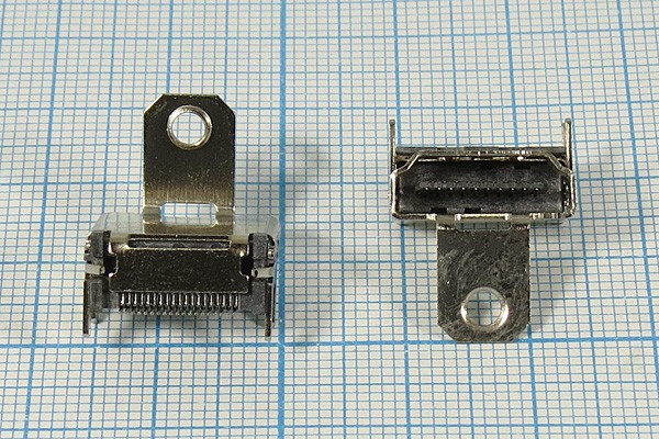 № 2759 гн HDMI\19C4HP\плат SMD\угл 1отв h7,0\HDMI7006; 2759 гн HDMI\19C4HP\плат SMD\угл 1отв h7,0\HDMI7006