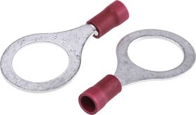 FVWS1.25-12(LF), FV Insulated Ring Terminal, M12 Stud Size, 0.25mm² to 1.65mm² Wire Size, Red FVWS1.25-12(LF), FV Insulated Ring Terminal, M12 Stud Size, 0.25mm² to 1.65mm² Wire Size, Red