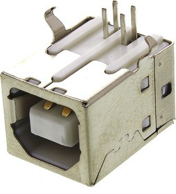 A-USBSB, Right Angle, Through Hole, Socket Type B 2.0 USB Connector
