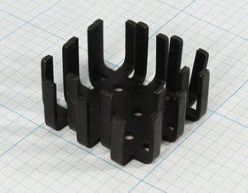 Радиатор охлаждения 55x 55x 30, B02, Al, черный, 103; №12384 охладитель 55x 55x 30\B02\\Al\чер\103\