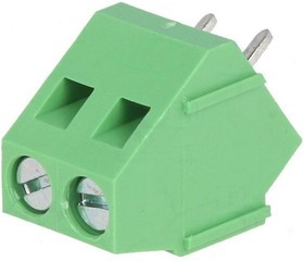KLS2-103-5.00-02P-4S(С) (DG103-5.0-02P), Клеммник винтовой, 2 контакта, шаг 5.0 мм