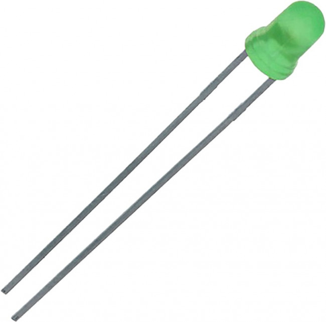 LTL-1CHG, LED; 3mm; green; 3.7?12.6mcd; 60°; Front: convex; 2.1?2.6V