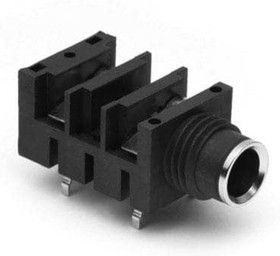 ACJM-HHDR, Phone Connectors 1/4"Phone jack hor CHASSIS CONN PLSTC