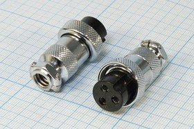 Гнездо микрофонное MIC20\ 3P\каб\М19\XS20JK3P- F[MS-DF-20-3]; №14513 гн мик MIC20\ 3P\каб\М19\\XS20JK3P- F[MS-DF-20-3]