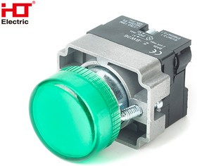 085-06-073, Лампа сигнальная CB2-BV63(LED) зеленый 230В IP54 HLT