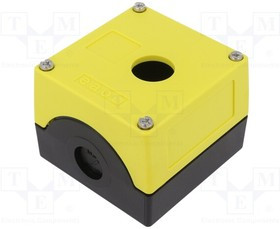 45-410.1401, Switch Enclosure, 85x64x85mm, Black / Yellow, EAO 45 Series
