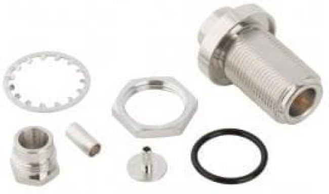 172165-11, RF Connectors / Coaxial Connectors N Type Strg Crimp Jack Double Braided
