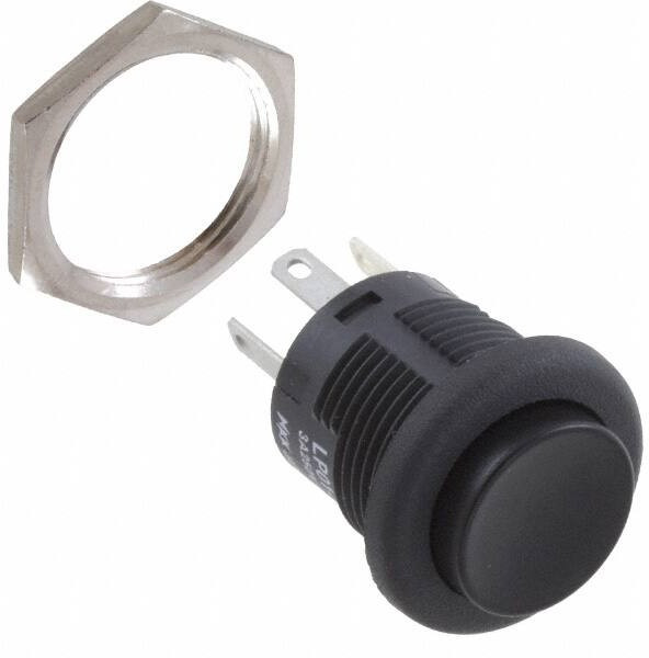 LP0115CCKW01A, SWITCH, PUSHBUTTON, NON-ILLUMINATED, SPDT, 3A, BLACK