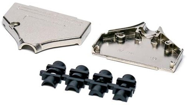 970-037-030R121, 970 Series Zinc D Sub Backshell, 37 Way, Strain Relief 970-037-030R121, 970 Series Zinc D Sub Backshell, 37 Way, Strain Relief