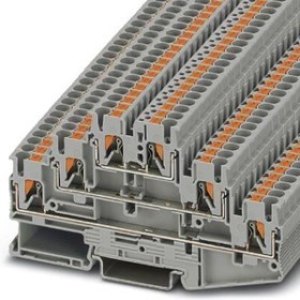 Multi-level clamp, push-in connection, 0.14-4.0 mm², 6 pole, 20 A, 6 kV, gray, 3210499 Multi-level clamp, push-in connection, 0.14-4.0 mm², 6 pole, 20 A, 6 kV, gray, 3210499