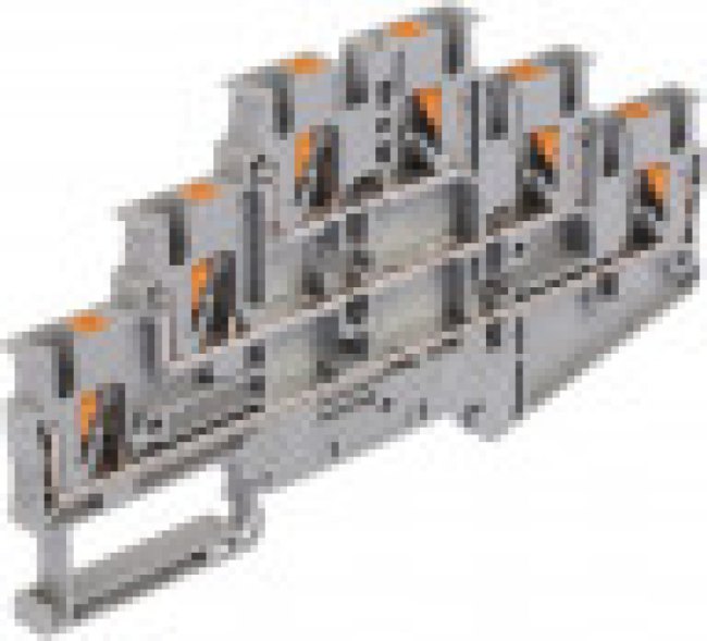 Multi-level clamp, push-in connection, 0.14-4.0 mm², 6 pole, 20 A, 6 kV, gray, 3210499 Multi-level clamp, push-in connection, 0.14-4.0 mm², 6 pole, 20 A, 6 kV, gray, 3210499