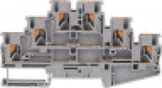 Multi-level clamp, push-in connection, 0.14-4.0 mm², 6 pole, 20 A, 6 kV, gray, 3210499 Multi-level clamp, push-in connection, 0.14-4.0 mm², 6 pole, 20 A, 6 kV, gray, 3210499
