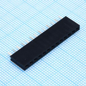 PBS-13 (DS1023-1x13S21), гнёзда в плату однорядные, шаг 2.54 мм (A=8.5 / B=3.0), штампованные контакты PBS-13 (DS1023-1x13S21), гнёзда в плату однорядные, шаг 2.54 мм (A=8.5 / B=3.0), штампованные контакты