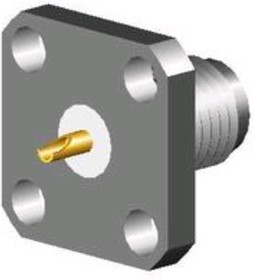 SMA-07-TGG, Разъем SMA, гнездо, фланец 4 отверстия