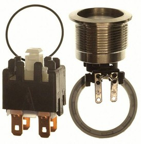 1241.6834.1121000, Pushbutton Switches Latch 12A 250VAC 22MM RI SF RT