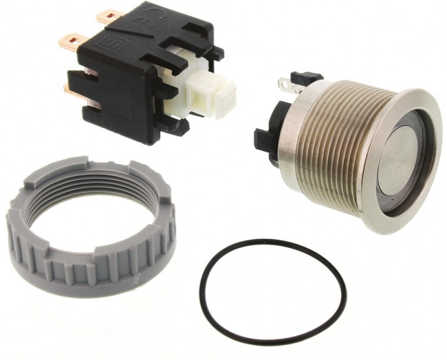 1241.6834.1121000, Pushbutton Switches Latch 12A 250VAC 22MM RI SF RT