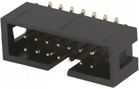 T821M114A1S100CEU-, Гнездо, IDC, "папа", PIN: 14, прямой, SMT, "gold flash", 2,54мм