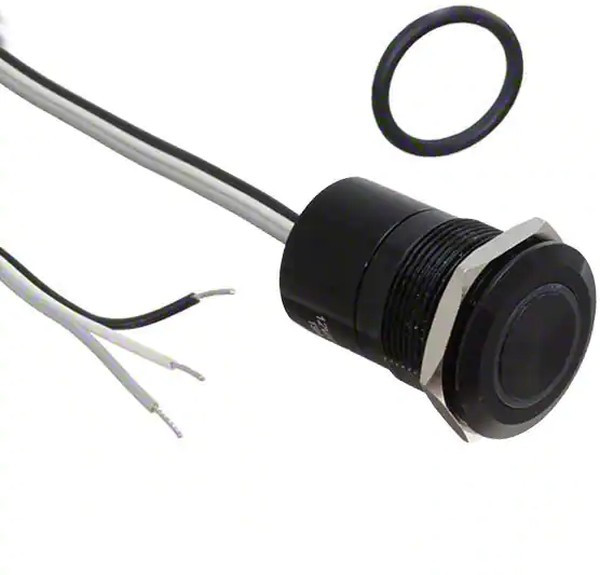 MC22MOBGR, Pushbutton Switches 22mm Norm Op Al Blk Anodised Grn/Red LED