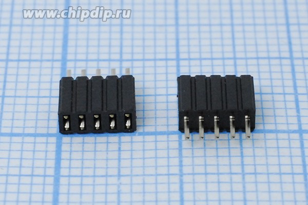 Разъем PBL-1x 5 розетка, шаг P1.27, контакты 5P, монтаж на плату