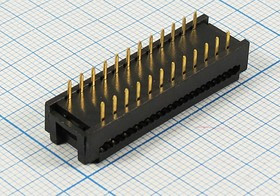 Разъем (IDC) DIP S-24 вилка, шаг P2.54x 7.62, контакты 24P, на шлейф, DIP S-24