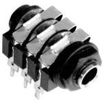 ACJS-PC, Телефонный аудио разъем, Stereo, 6.35mm, 3 контакт(-ов), Гнездо, Монтаж в Панель ACJS-PC, Телефонный аудио разъем, Stereo, 6.35mm, 3 контакт(-ов), Гнездо, Монтаж в Панель