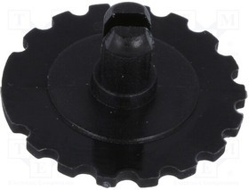 PT15GR-B, Ручка, регулировочное колесо, черный, d16мм, Назначение PT15N