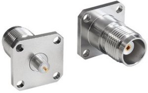 RFTNCAA4JFHFFGE, jack Flange Mount Circular Coaxial Connector, Jack Screw Termination, Straight Body