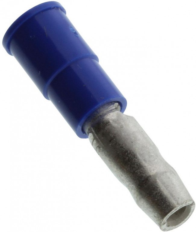 19034-0007, Пулеобразная клемма, InsulKrimp 19034, 16AWG до 14AWG, 2 мм², Штекерный типа Пуля, Синий 19034-0007, Пулеобразная клемма, InsulKrimp 19034, 16AWG до 14AWG, 2 мм², Штекерный типа Пуля, Синий