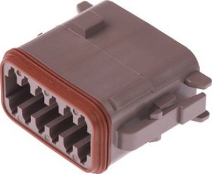 DT06-12SD-CE06, Корпус Автомобильного Разъема, тонкие стенки, черный, Серия DT, Штекер, 12 вывод(-ов)