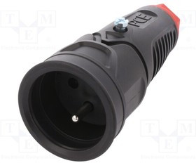 2410-SRW, Разъем: питания AC; "мама"; гнездо; 2P+PE; 250ВAC; 16А; на провод