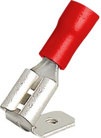 PBDD1.25-250, Клемма ножевая 6.3мм, розетка+вилка, провод 1.25-2.0мм² (красная)